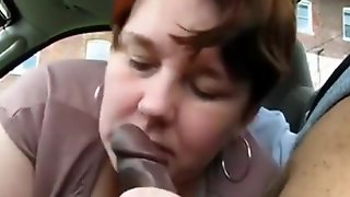 Chubby Mature Amateur Treating Black Dick In Car