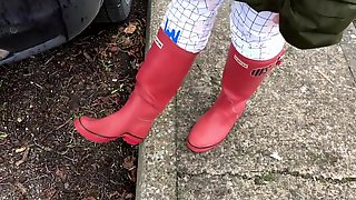 Day in Kates Hunter rubber boots - Part 1