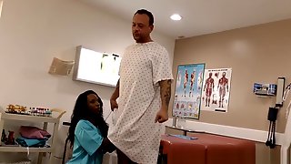 Ebony Braces Nurse Bang