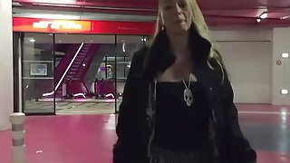 Flashing without panties and no bra in public places