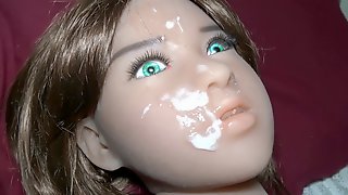Messy Faces Cumpilation #3 large loads on Moana and Selena sex dolls.