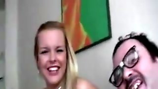 Amazing Blonde Babe fucked with an Ugly guy
