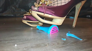 Lady L crush toy with sexy  high heels.