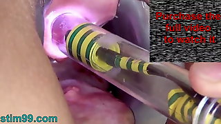 Endoscope Camera into Peehole, Woman Pee Hole Playing