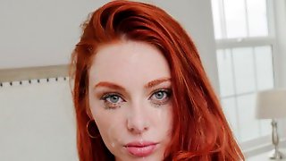 HORNY TEEN REDHEAD LACY LENNON LOVES BEING CREAMPIED AND RIMMING