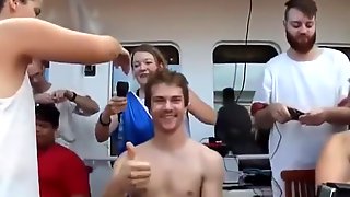Girls Headshave on a Boat