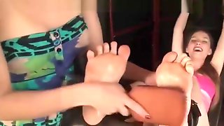 Lesbian Tickle Bondage