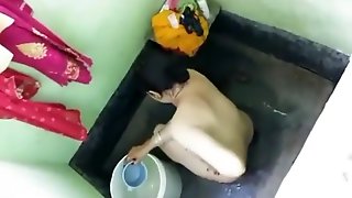 Nude Bath, Desi Bhabhi Bathing