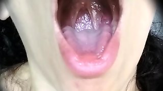 Inside mouth close up