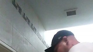 Public Restroom fuck and foot smelling