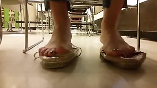 Candid Feet at the library