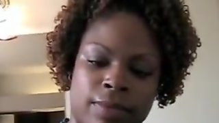 Ebony Gives Handjob