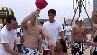 Coeds Flash Perky Tits At Spring Break Wet T Contest
