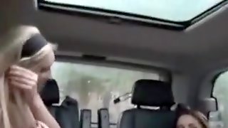 Threesome In Car