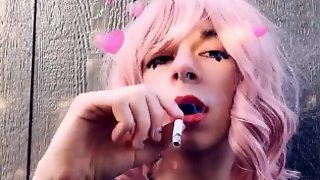 Teen Trap Smoking in the Woods