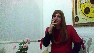 Crossdresser Smoking