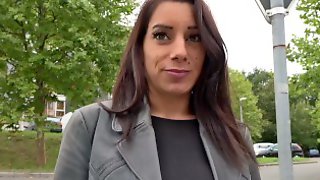 GERMAN SCOUT - SAGGY TITS TEEN SEDUCE TO FUCK AT STREET CASTING IN GERMANY