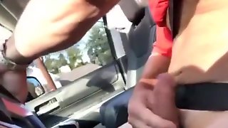 Risky public sex while driving