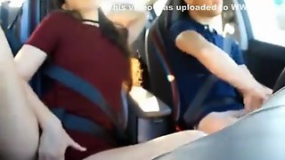 Sex road trip HOT girlfriend, pulled over by police car - WWW.WOOBS.COM