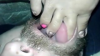 Sucking my wifes toes