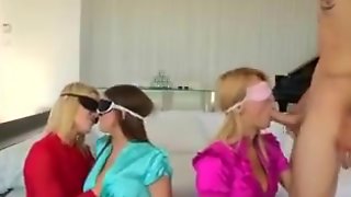 Blindfolded Girls Taste A Big Cock