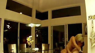 Blonde Wife Caught Cheating In Livingroom On Hidden Camera
