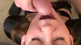 Daddy giving me a facial then washing me off with his piss