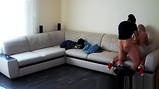 Takes off his girlfriends panties and fucks cancer / RealLifeCam #1
