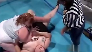 Lesbian Sumo Wrestlers Strip During Fight