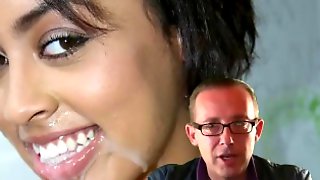 Mulatta Blowjob and Facial Porn with black latina Cherry Hilson