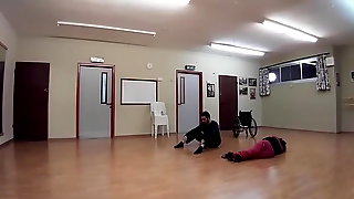 Mature wheelchair dancing 