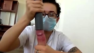 Dokter vacuum cock van bezoeker