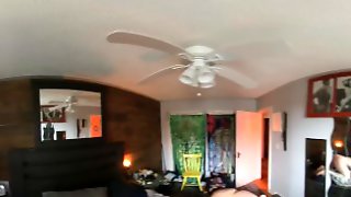 360 VR Bedroom sex blowjob cumshot