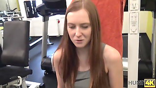 HUNT4K. Spontaneous pickup in the gym causes passionate sex 