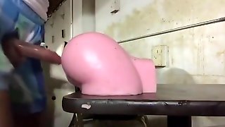 My big white cock fucks a fake pussy i found in warehouse 1