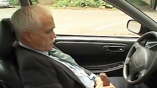 Michael jerks off in car