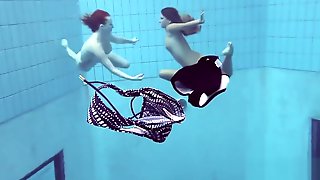 Katrin and Lucy big tits underwater