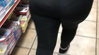 Wife see through leggings compilation
