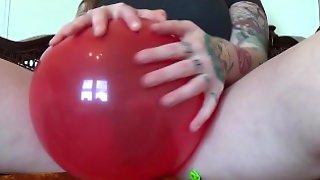 Sit To Pop Balloon Blowing and Popping