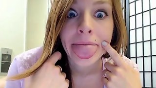 Hot teen shows sexy open mouth uvula tongue throat teeth lips fetish