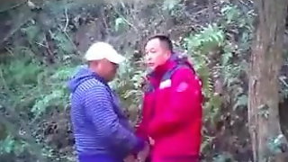 Chinese mature bear man suck cock