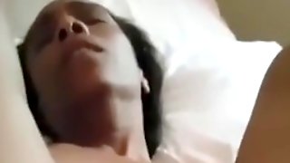 French ebony play with a dildo