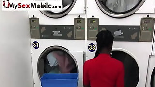 Ebony girl picked up in launderette for anal sex 
