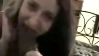 Cheating white girl sucks BBC while talking to her boyfriend on the phone