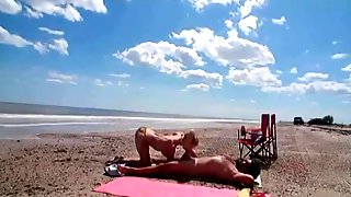 Beach Voyeur Threesome