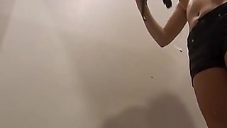 Voyeur Changing Room Tiny Pierced Tits