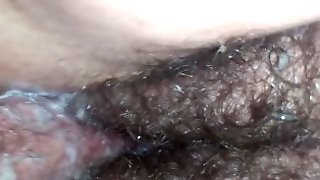 Creampied pussy fucked doggystyle close up view of my loud sloppy wet pussy