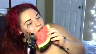Naked Watermelon Eating ASMR