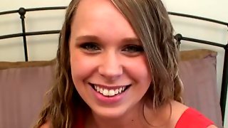 19 Year Old Sexy Blonde Anna of Exploited Teens Gets Cum All Over Her Face