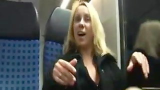 Name the Whore- Blonde Masturbates, Fucks, & Sucks on Train